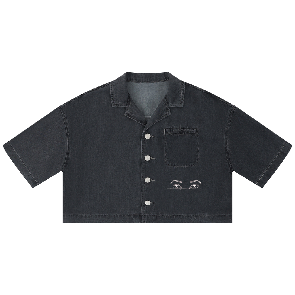 Women's Vintage Wash Boxy Cropped Shirt