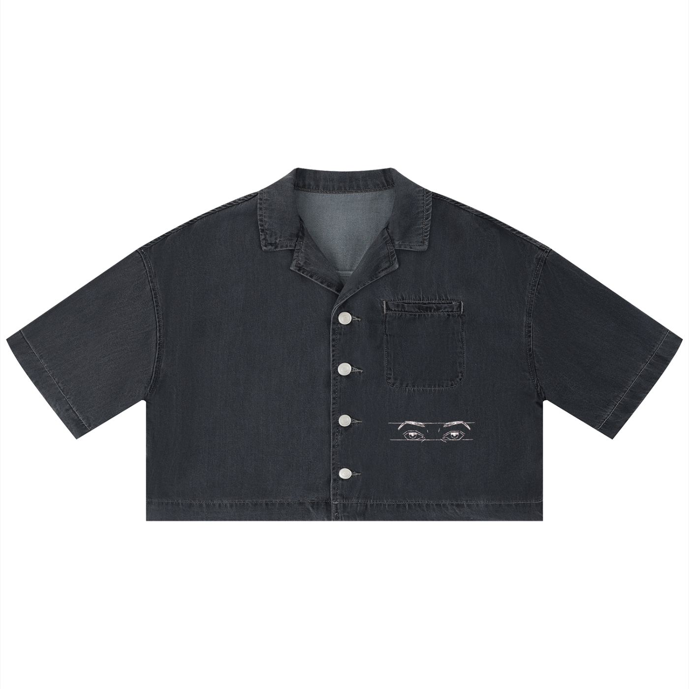 Women's Vintage Wash Boxy Cropped Shirt